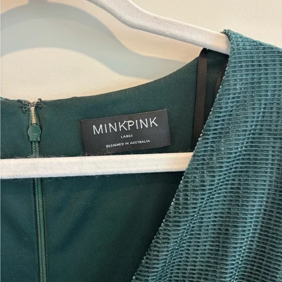 MINKPINK  Long Sleeve V-neck Mini Dress - Picture 2 of 6